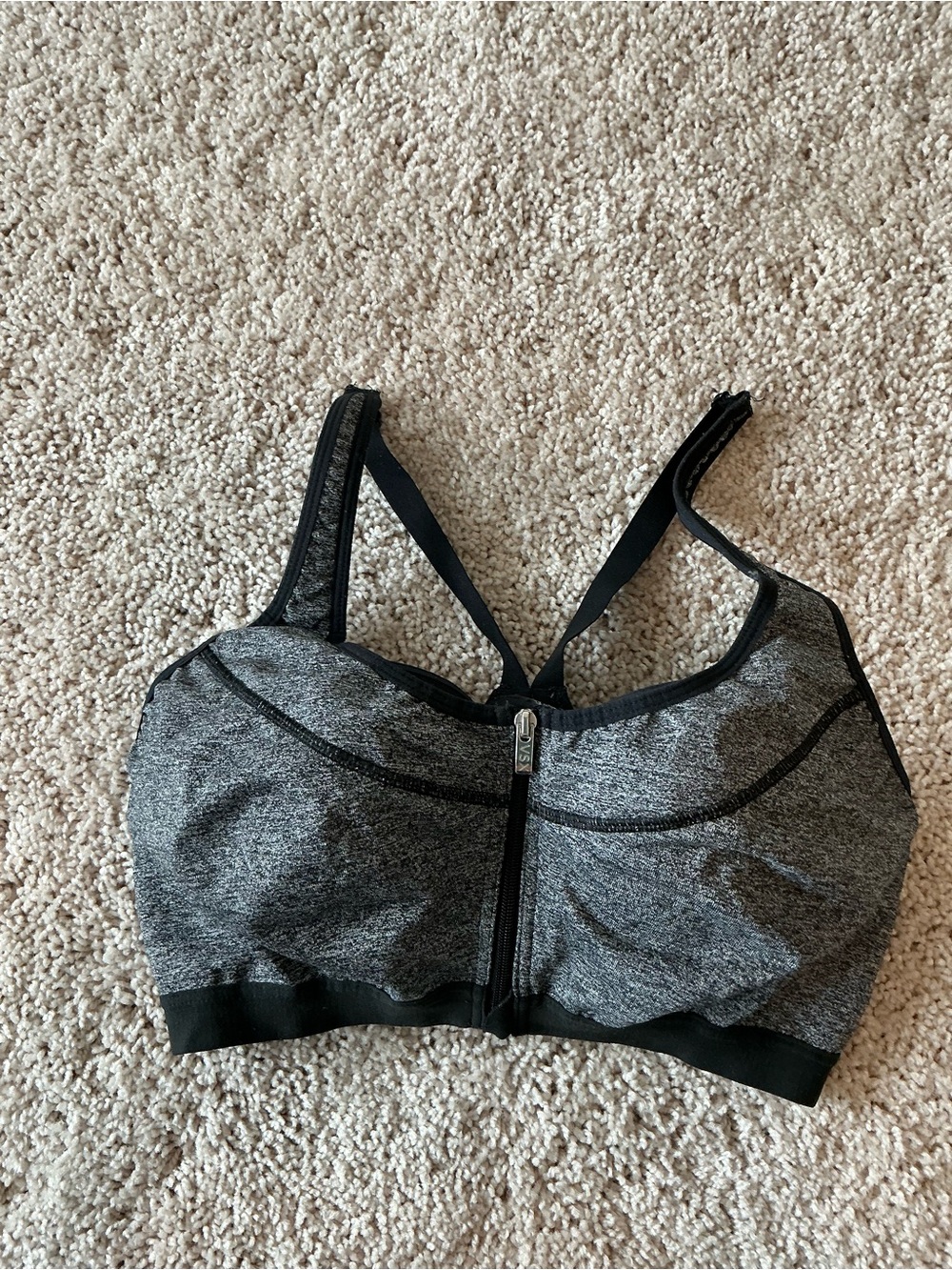 Victoria's Secret Gray Front-Zip Sports Bra